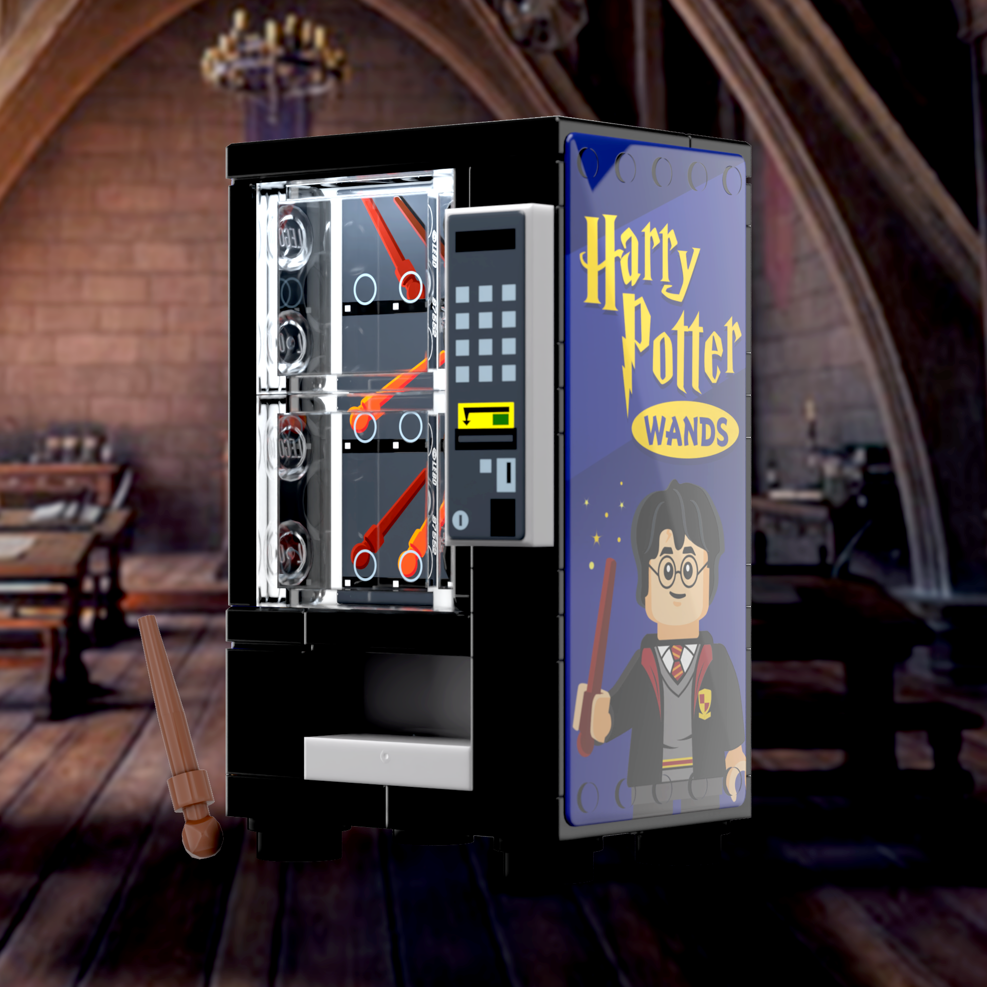 Wizard Wands Vending Machine Building Set made using LEGO parts 2